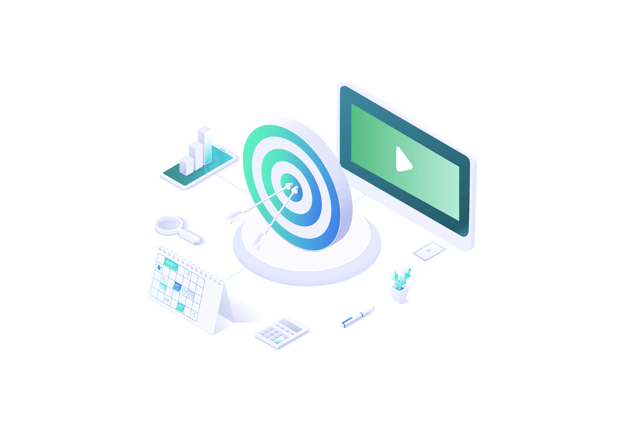 Digital targeting illustration Digital targeting illustration